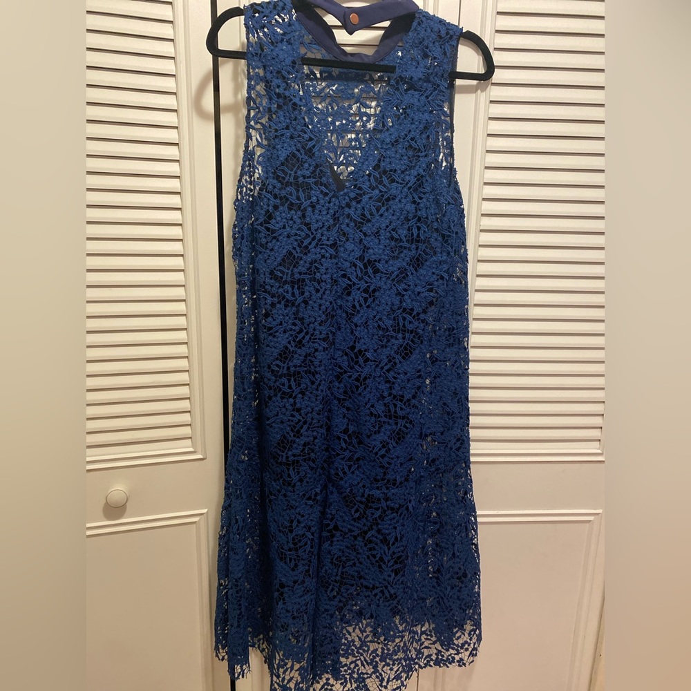 Blue Lace Cocktail Dress